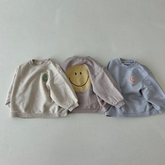 Kids Land F23 Smiley Face Sweatshirt (1-6y) - 3 Colors - AT NOON STORE