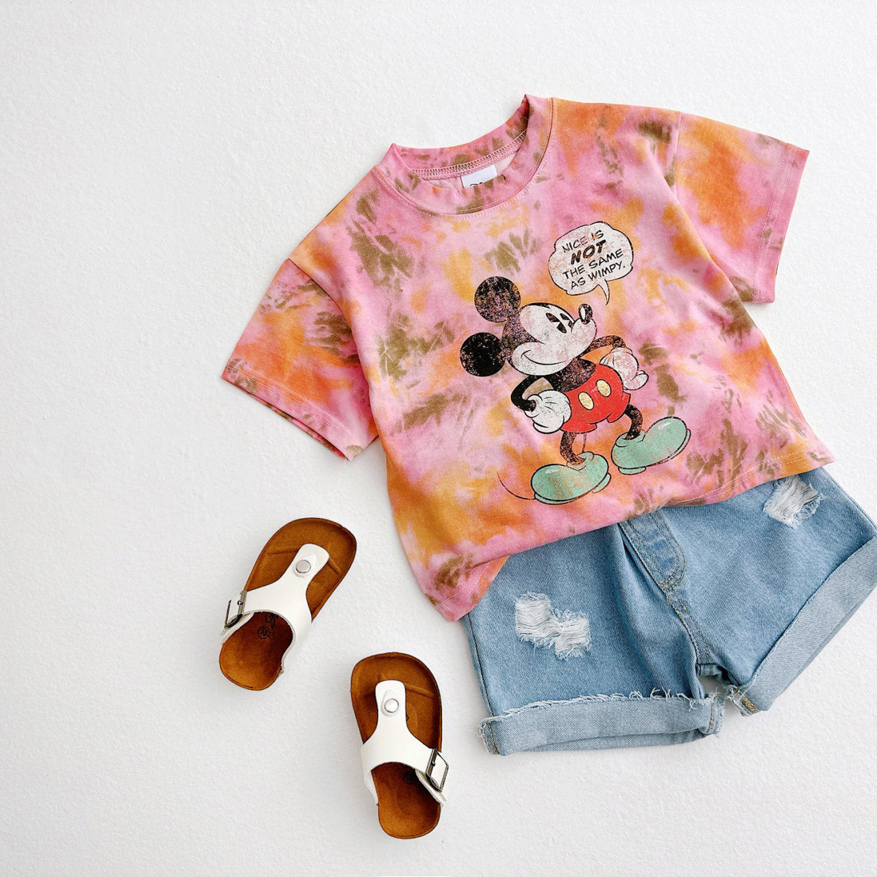 Toddler Tie Dye Mickey T-Shirt and Shorts Set (1-5y) - 3 Colors - AT NOON STORE