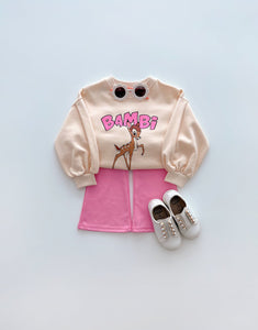 Toddler Bambi Sweatshirt and Flare Pants Set (2-6y) - 2 Colors