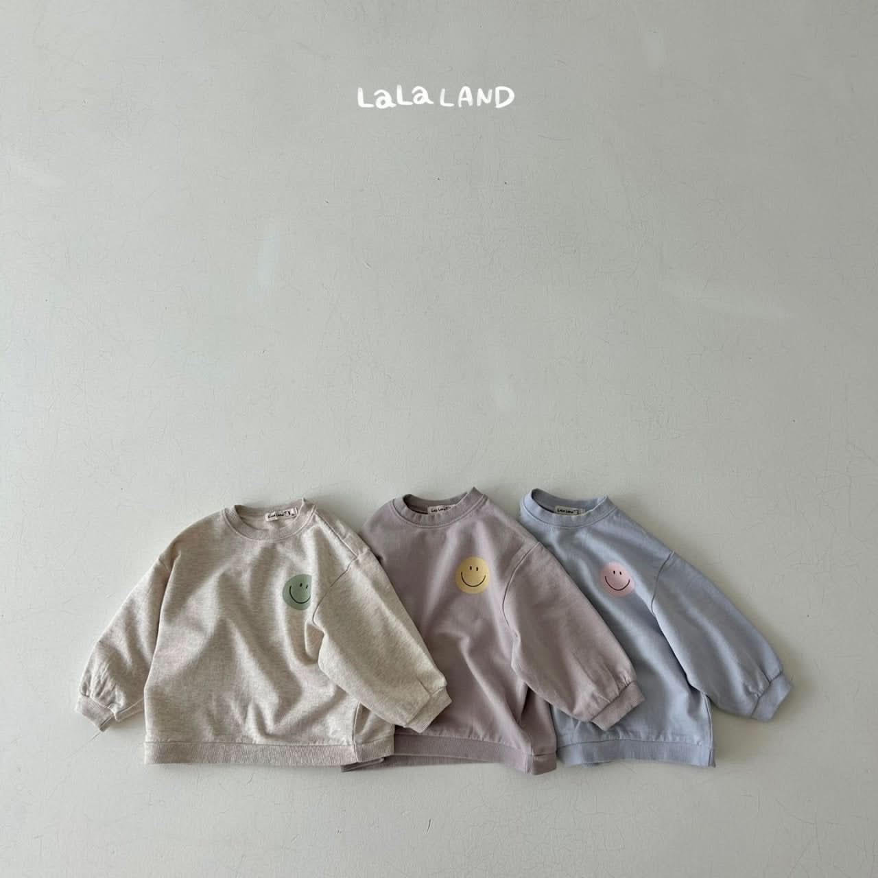 Kids Land F23 Smiley Face Sweatshirt (1-6y) - 3 Colors - AT NOON STORE