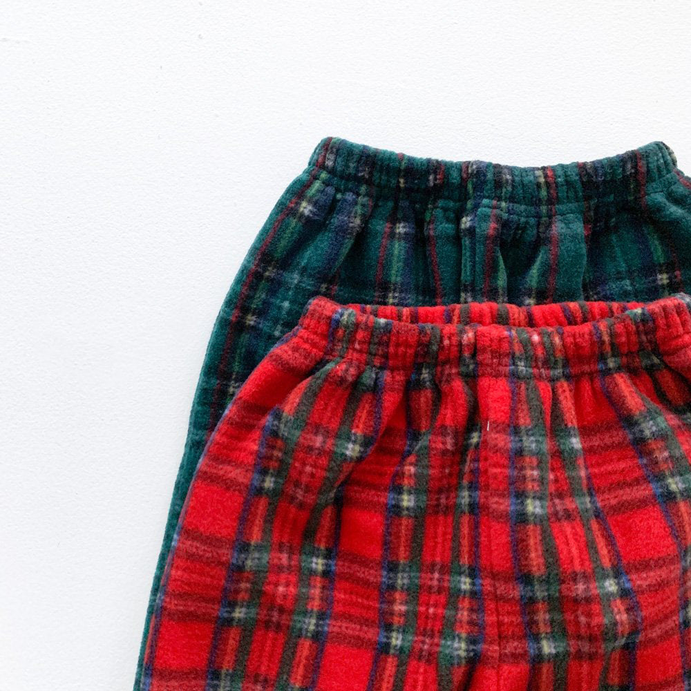 Toddler Tartan Plaid Fleece Jogger Pants (2-6y) - 2 Colors - AT NOON STORE