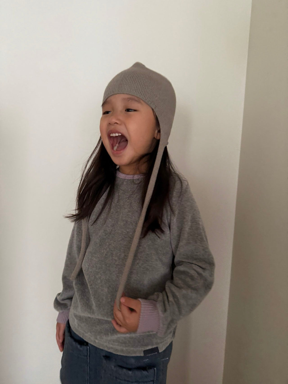 Kids W26 Color Block Velour Long Sleeve Top (2-10y) - 2 Colors