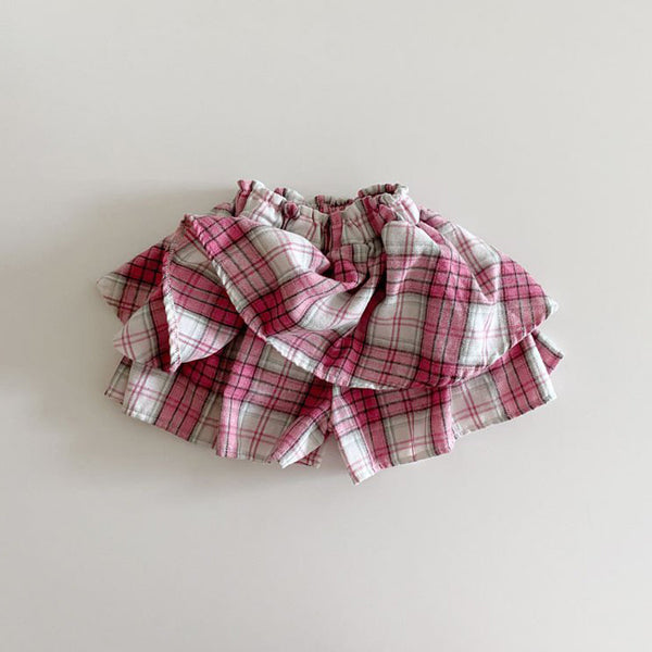 Toddler Plaid Skirt Shorts (1-7y) - Pink