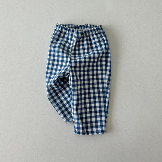 Toddler F23 Land Gingham Pull-On Pants (4m-6y) - Navy - AT NOON STORE