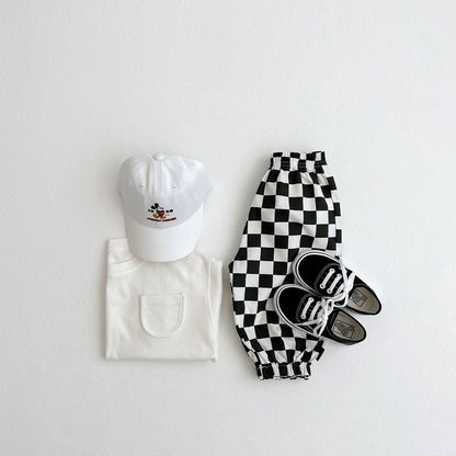 Toddler Checkered Pull-On Pants (1-6y) - AT NOON STORE