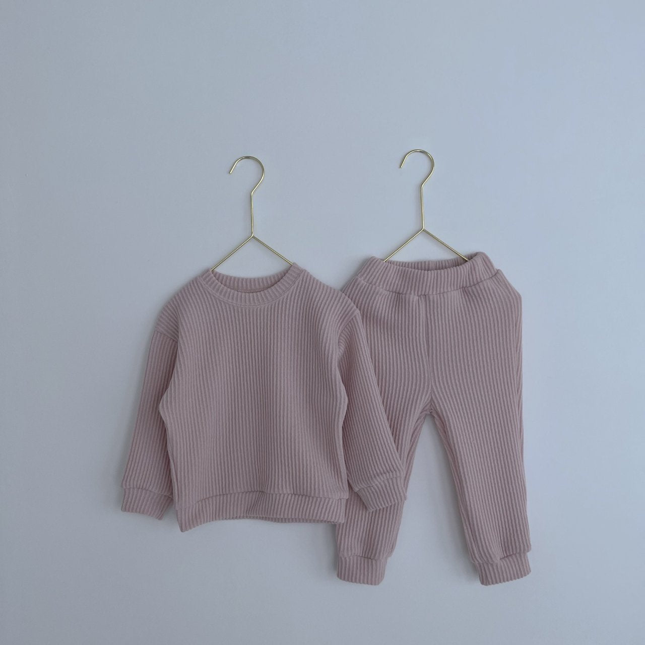 Kids Ribbed Sweatshirt & Jogger Pants Set (2-6y) - 6 Colors - AT NOON STORE