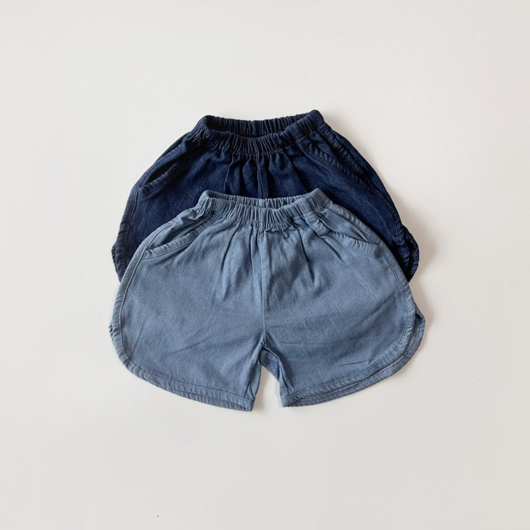 Toddler Dolphin Hem Denim Shorts  (2-5y) - 2 Colors - AT NOON STORE