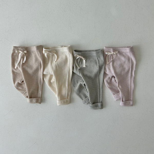 Baby Land Rib-Knit Leggings (4-15m) - 4 Colors