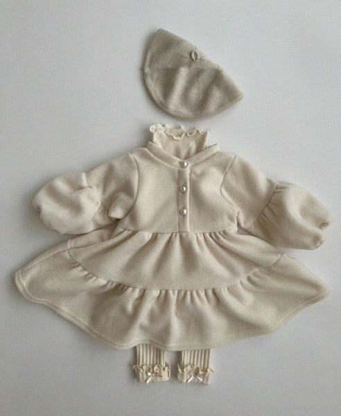 Toddler Aosta Pearl Button Fleece Dress (3m-5y) - 2 Colors