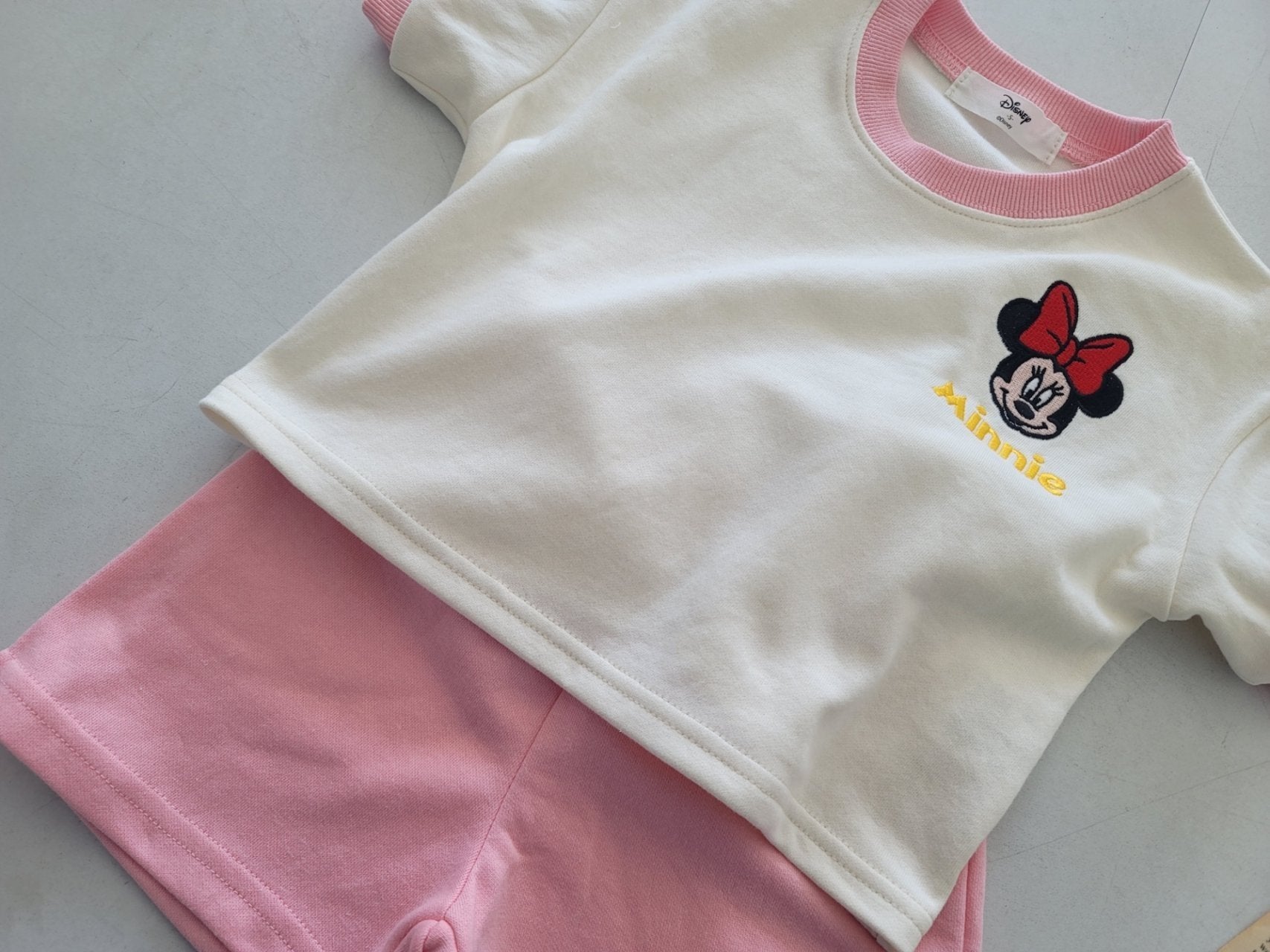 Toddler Disney Friends Embroidery Short Sleeve Top and Shorts Set (18m-6y) - 3 Colors - AT NOON STORE