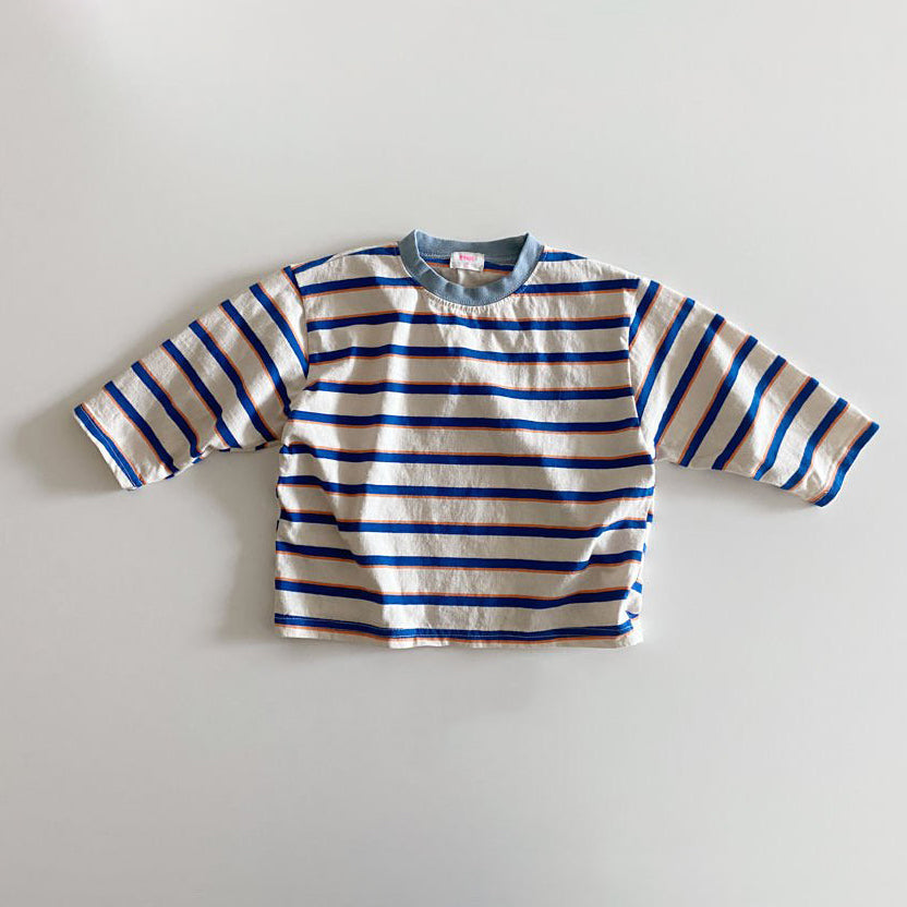 Toddler Stripe Tee (1-2y,4-6y) - Blue - AT NOON STORE