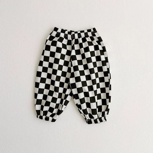 Toddler Checkered Pull-On Pants (1-6y) - AT NOON STORE