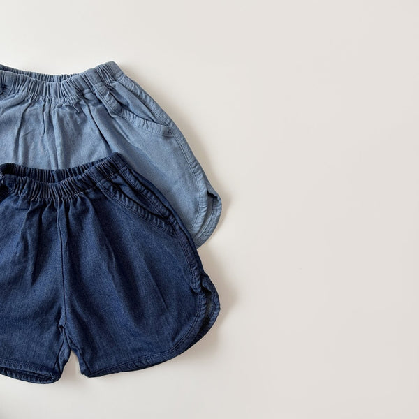 Toddler Dolphin Hem Denim Shorts  (2-5y) - 2 Colors - AT NOON STORE