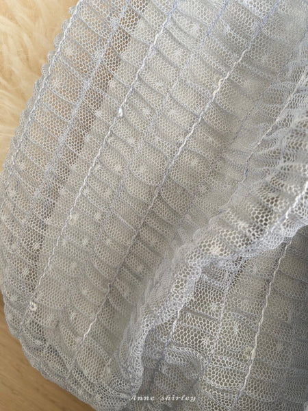 Baby Ann Long Sleeve Lace Detail Dress Romper (6-18m) - Sky
