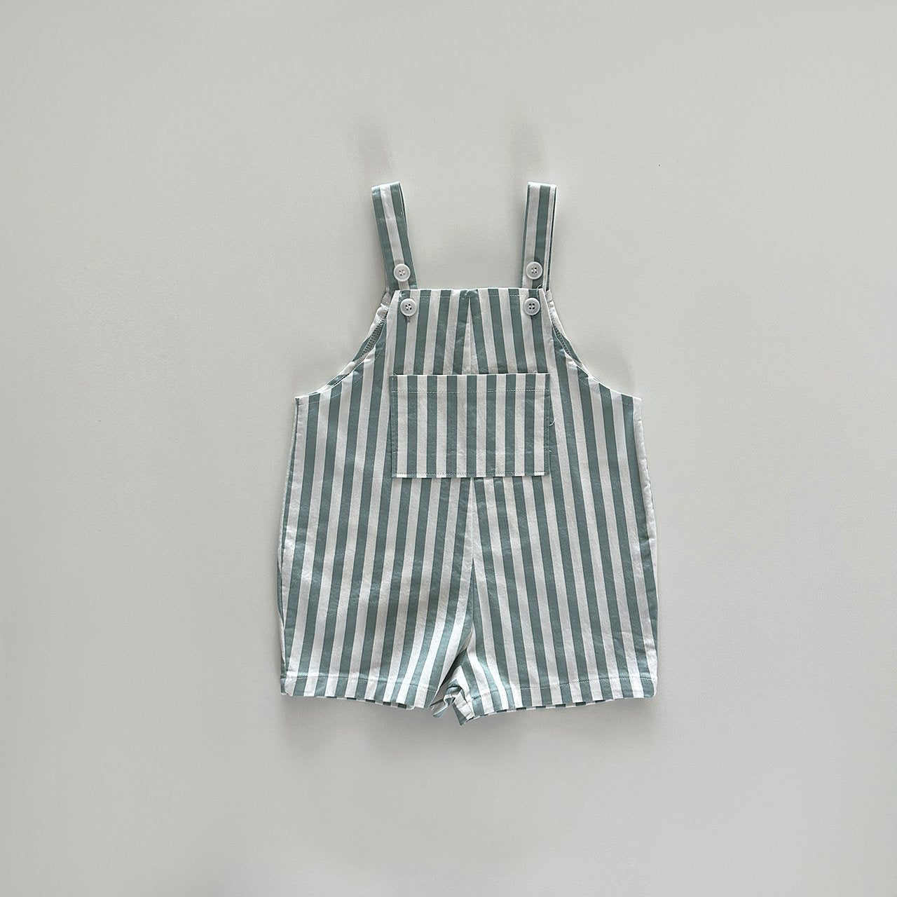 Baby/Toddler Stripe Cotton Shortalls (1-6y)- 2 Colors