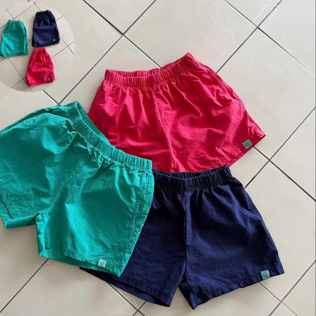 Kids SS26 Summer Basic Shorts (2-7y) - Hot Pink - AT NOON STORE