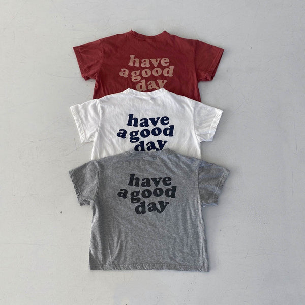 Kids Have a Good Day Print Oversized T-Shirt (2-5T) - 3 Colors