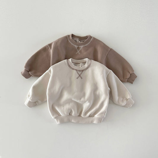 Toddler Bonito Neck Stitch Sweatshirt (6m-6y) - 2 Colors - AT NOON STORE