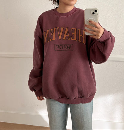 Kids Adult 'Heaven Made' Garment Dyed Long Sleeve Sweatshirt (1-7y, Adult) - 3 Colors