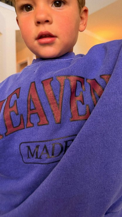 Kids Adult 'Heaven Made' Garment Dyed Long Sleeve Sweatshirt (1-7y, Adult) - 3 Colors kids outfit