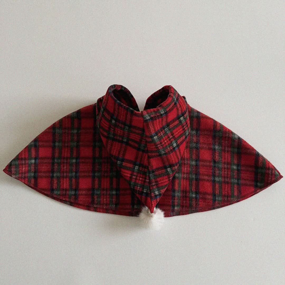 Kids Aosta Fleece Pompom Cone Cape (0 - 5y) - 2 Colors kids outfit