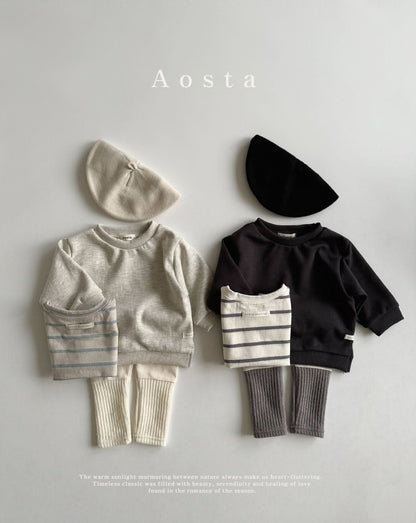 Kids Aosta Long Sleeve Sweatshirt (3m - 5y) - 3 Colors kids outfit