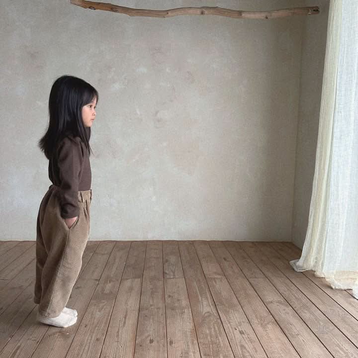 Kids Bella Mockneck Top (6m - 6y) - Brown kids outfit