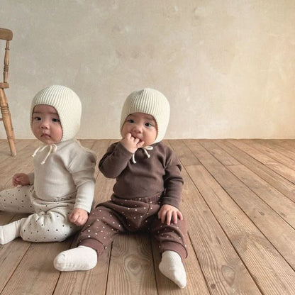 Kids Bella Mockneck Top (6m - 6y) - Brown kids outfit