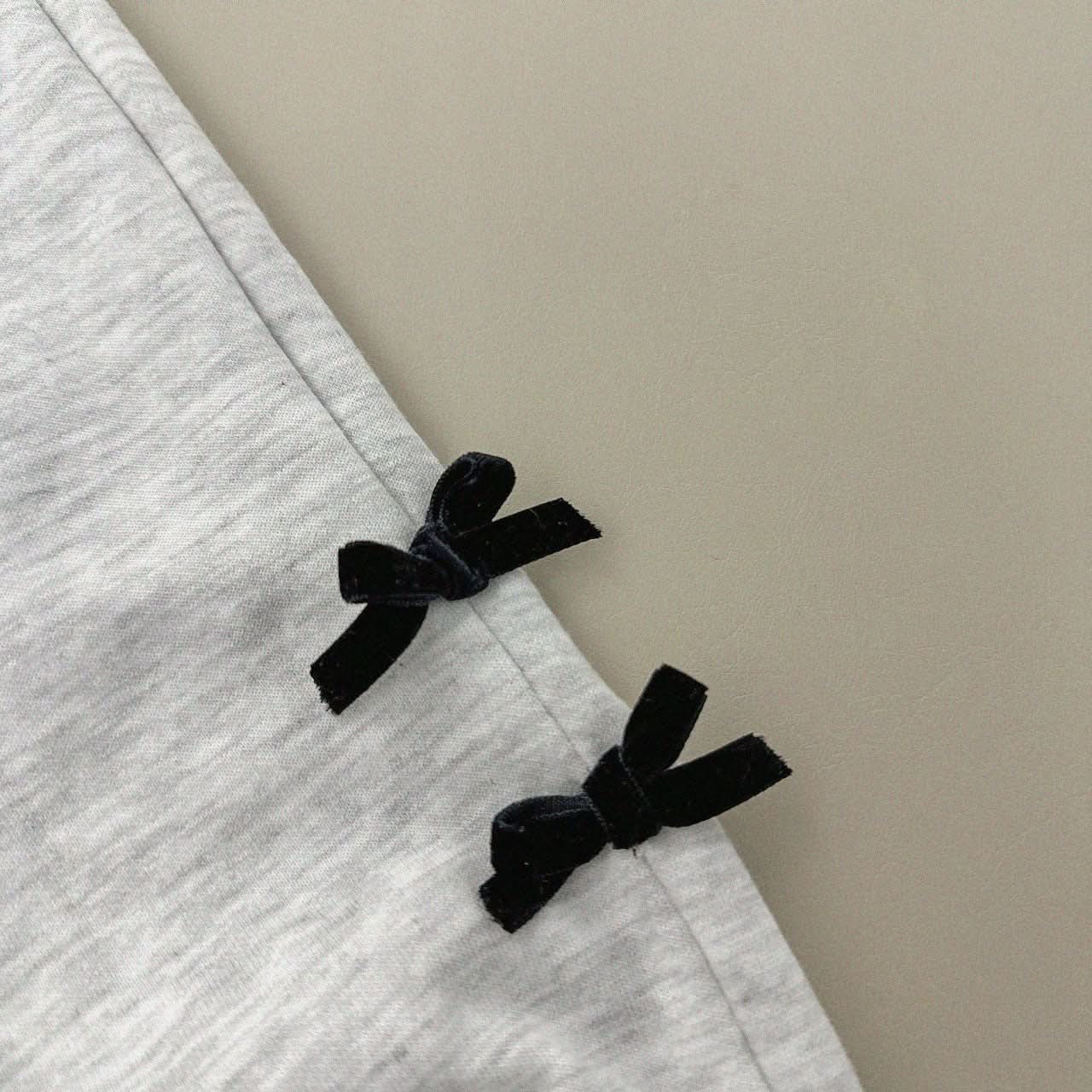 Kids Black Velvet Bow Jogger Pants (1 - 6y) - 2 Colors kids outfit