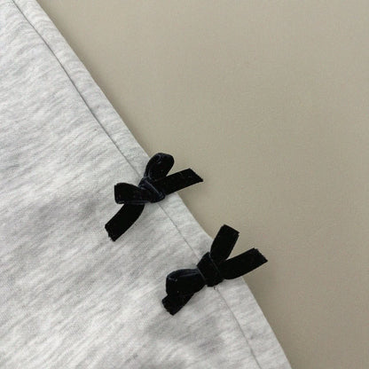 Kids Black Velvet Bow Jogger Pants (1 - 6y) - 2 Colors kids outfit