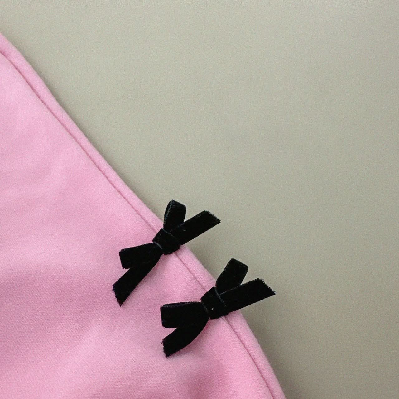 Kids Black Velvet Bow Jogger Pants (1 - 6y) - 2 Colors kids outfit