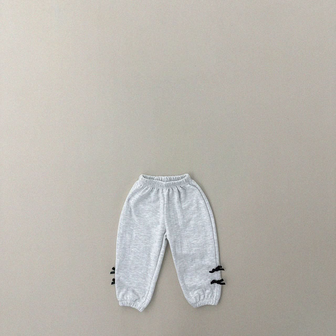 Kids Black Velvet Bow Jogger Pants (1 - 6y) - 2 Colors kids outfit