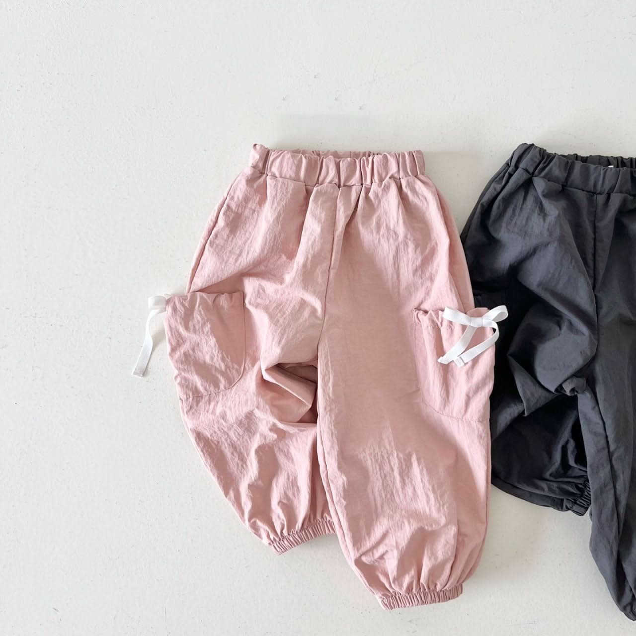 Kids Bow Cargo Jogger Pants (2 - 7y) - 2 Colors kids outfit