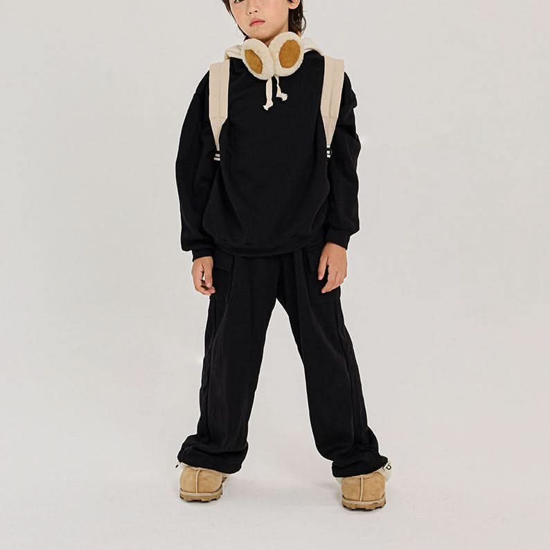 Kids Brushed Warm Fabric Cargo Adjustable Hem Jogger Pants (6 - 8y) - 3 Colors kids outfit
