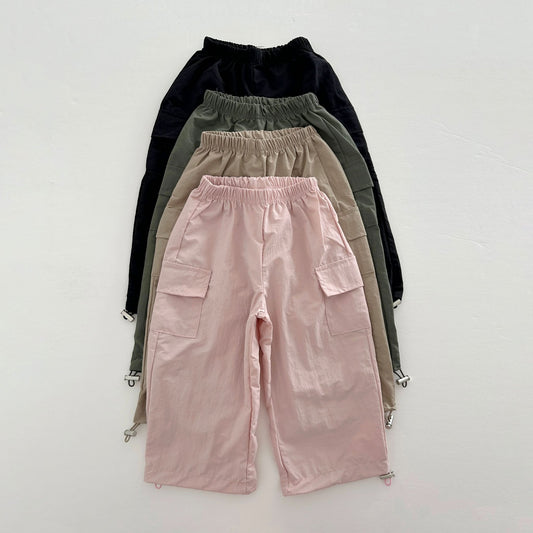 Kids Cargo Adjustable Hem Jogger Pants (2 - 9y) - 4 Colors kids outfit