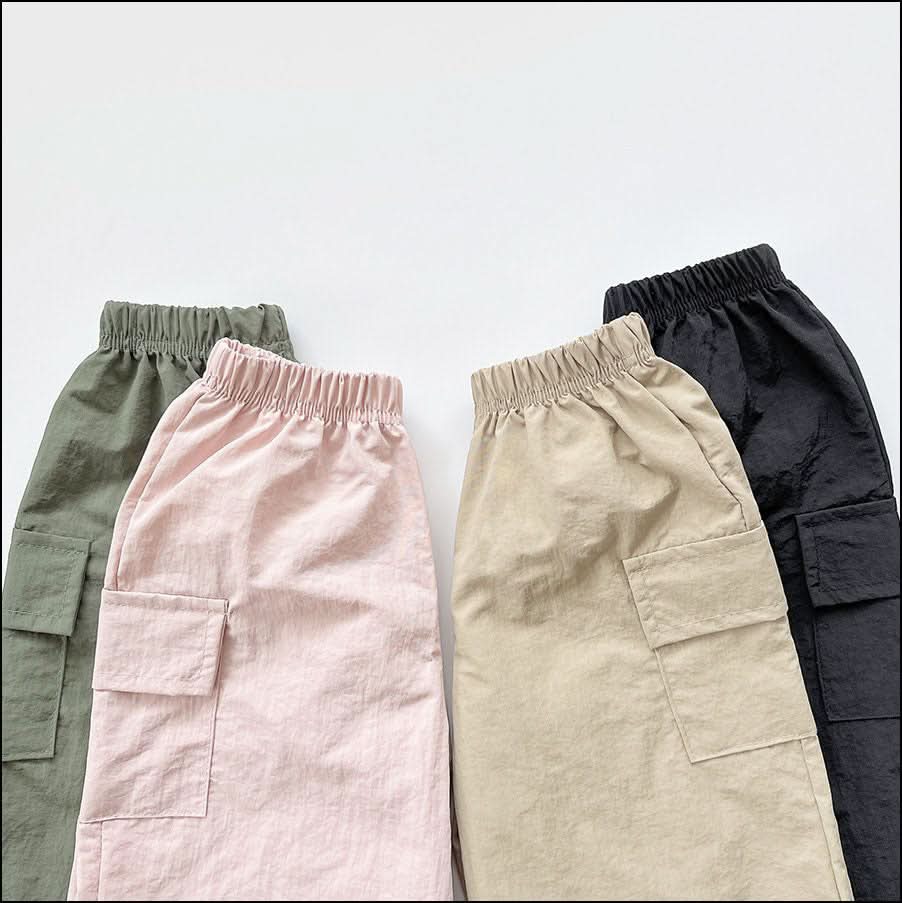 Kids Cargo Adjustable Hem Jogger Pants (2 - 9y) - 4 Colors kids outfit
