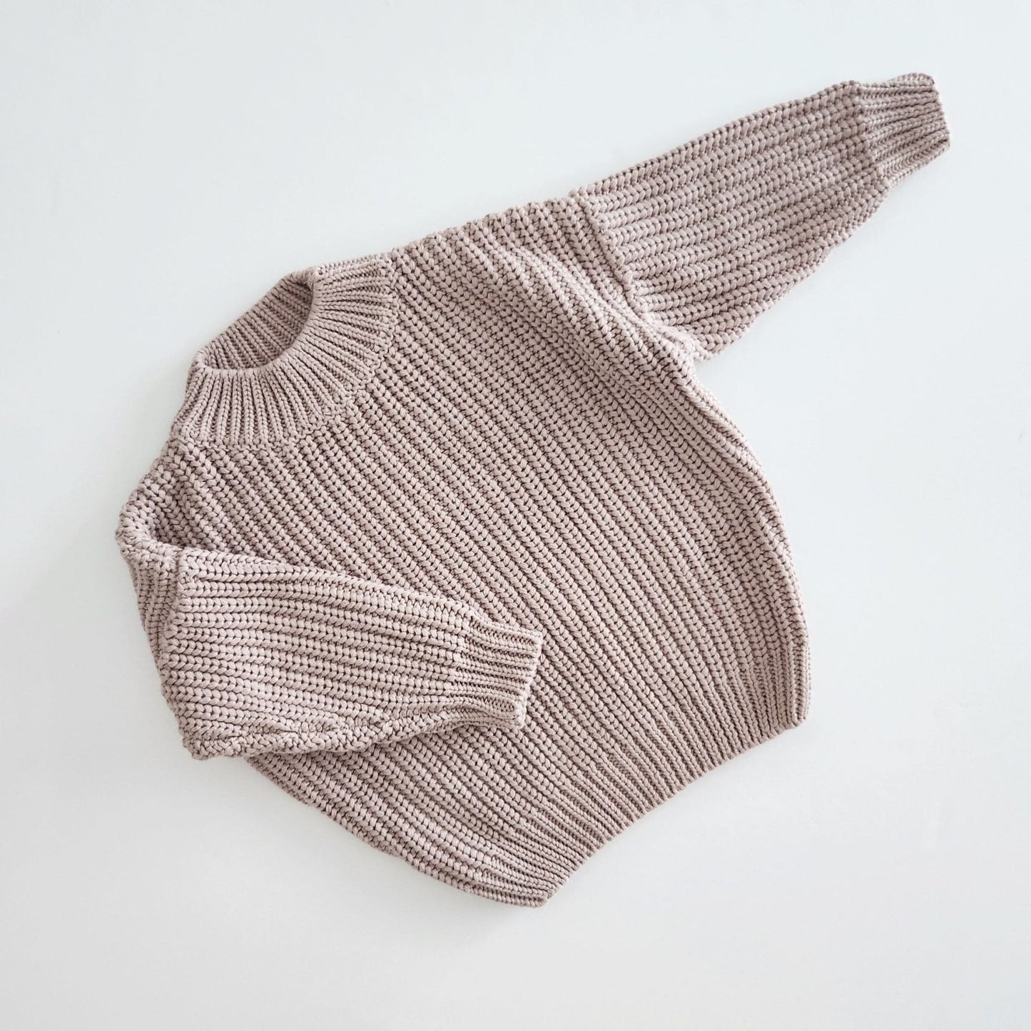 Kids Chunky Cotton Knit Sweater (3m - 6y) - Woodrose kids outfit