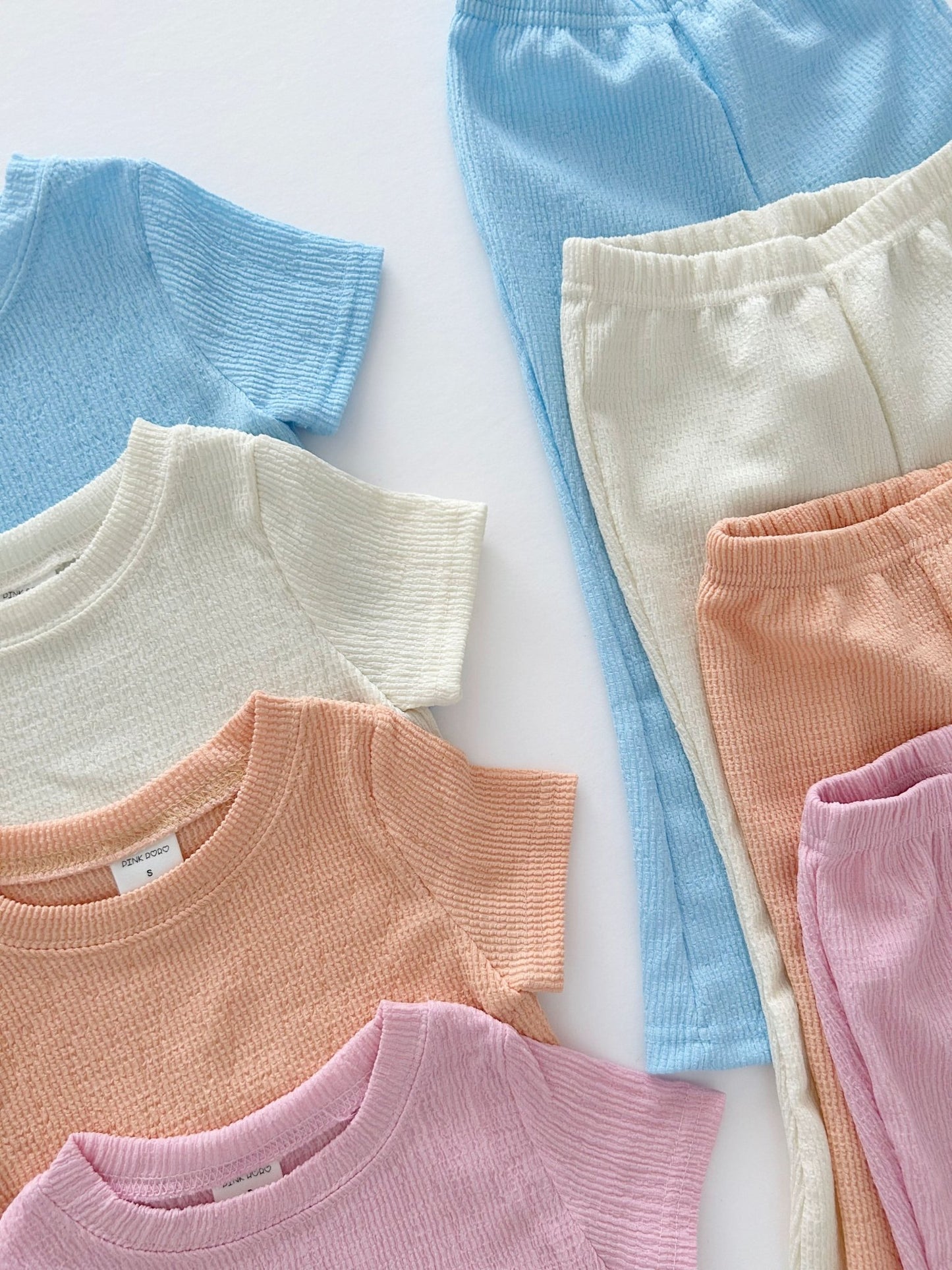 Kids Cool Short Sleeve Top and Flare Pants Set (2 - 7y) - 4 Colors kids outfit