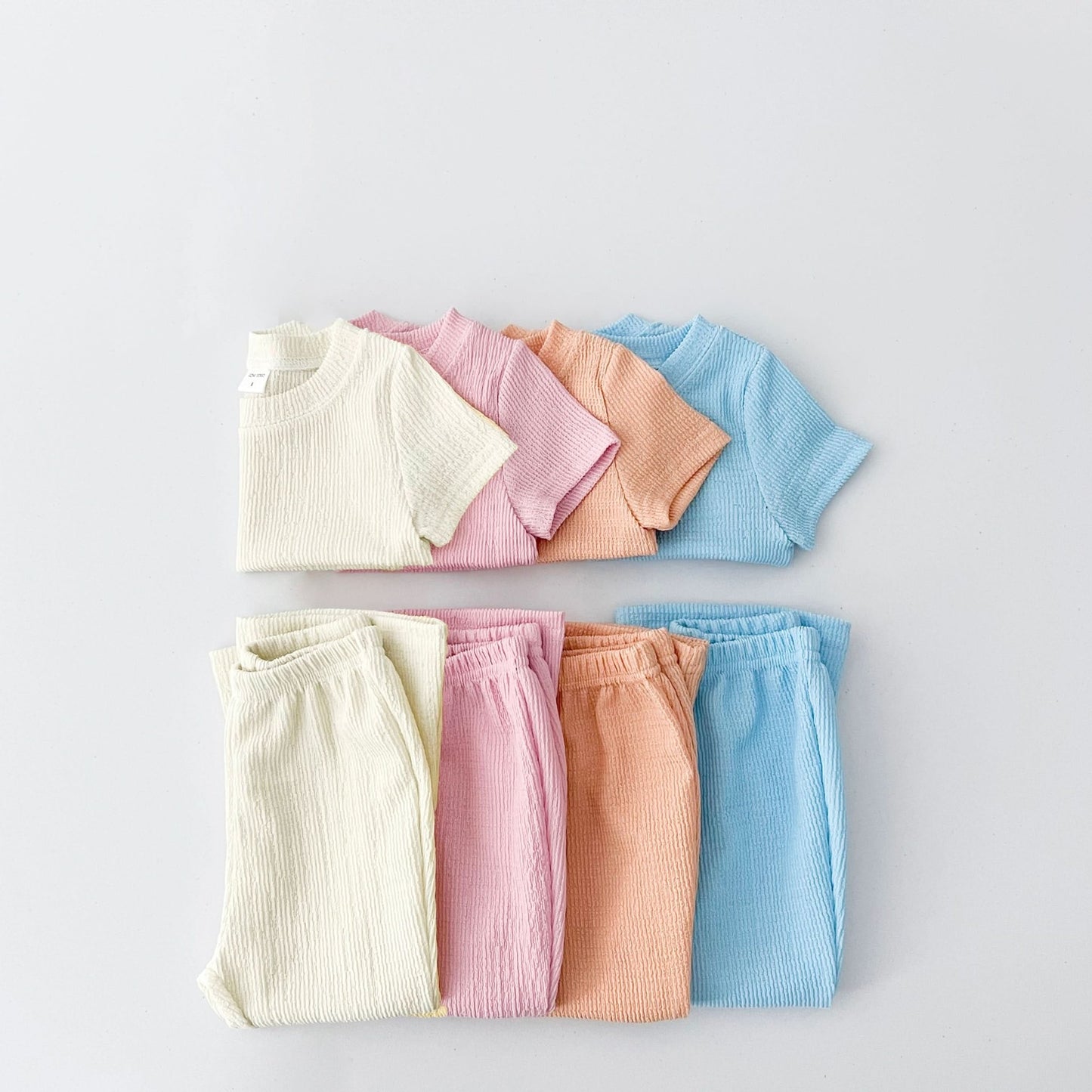 Kids Cool Short Sleeve Top and Flare Pants Set (2 - 7y) - 4 Colors kids outfit