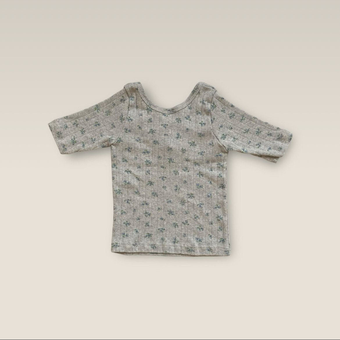 Kids F25 Floral Cross Back Ribbed Top (2 - 7y) - 2 Colors kids outfit