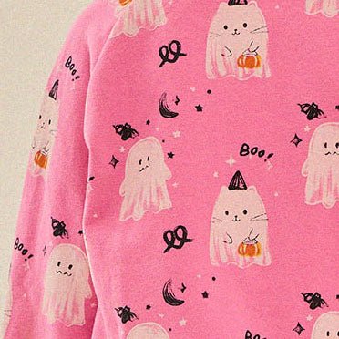 Kids F25 Halloween Long Sleeve Sweatshirt and Jogger Pants Set (3 - 9y) - Pink kids outfit