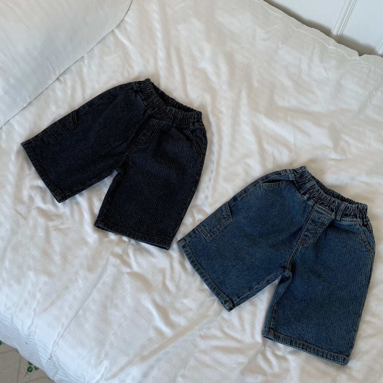 Kids F25 Jacquard Denim Bermuda Shorts (2 - 7y) - 2 Colors kids outfit