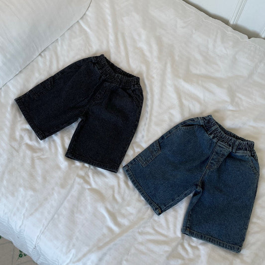 Kids F25 Jacquard Denim Bermuda Shorts (2 - 7y) - 2 Colors kids outfit