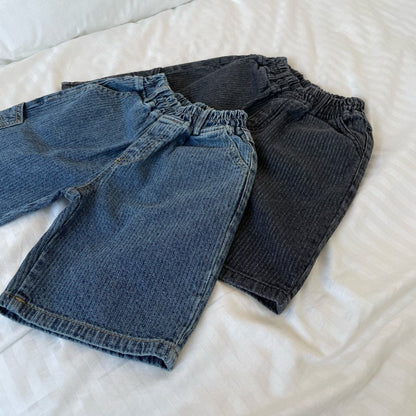 Kids F25 Jacquard Denim Bermuda Shorts (2 - 7y) - 2 Colors kids outfit