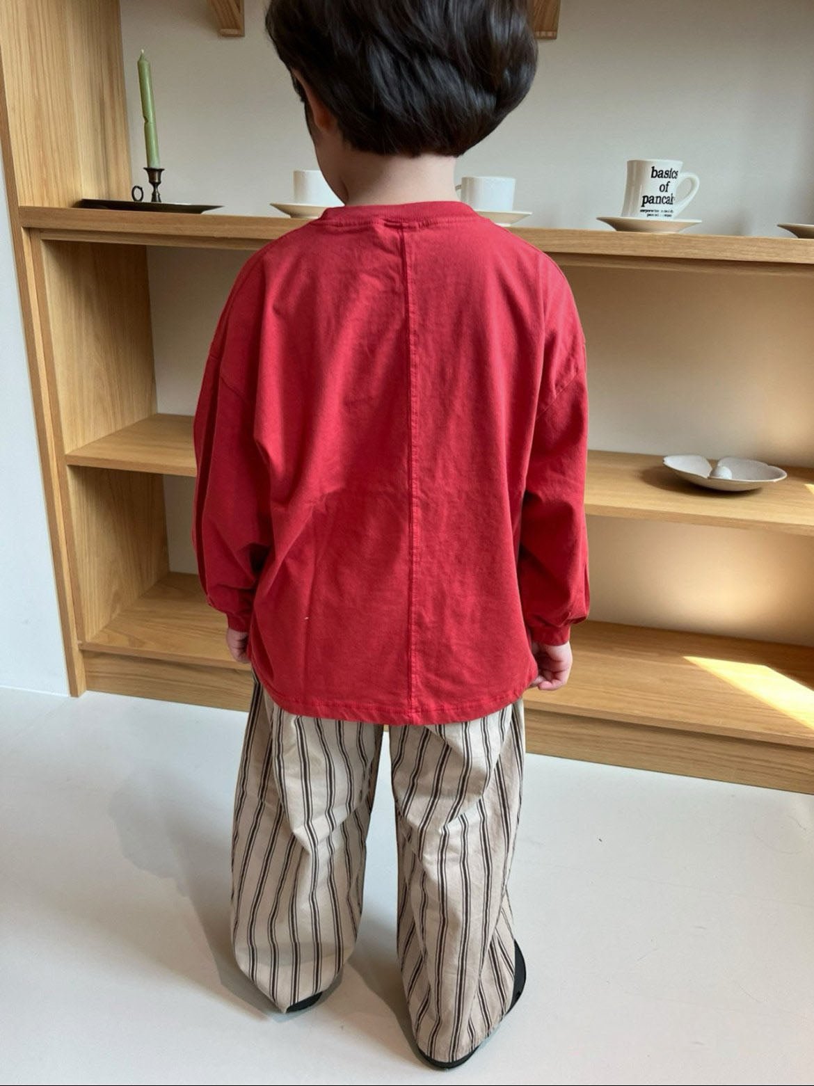 Kids F25 Stripe Pull - On Pants (2 - 7y) - Beige kids outfit