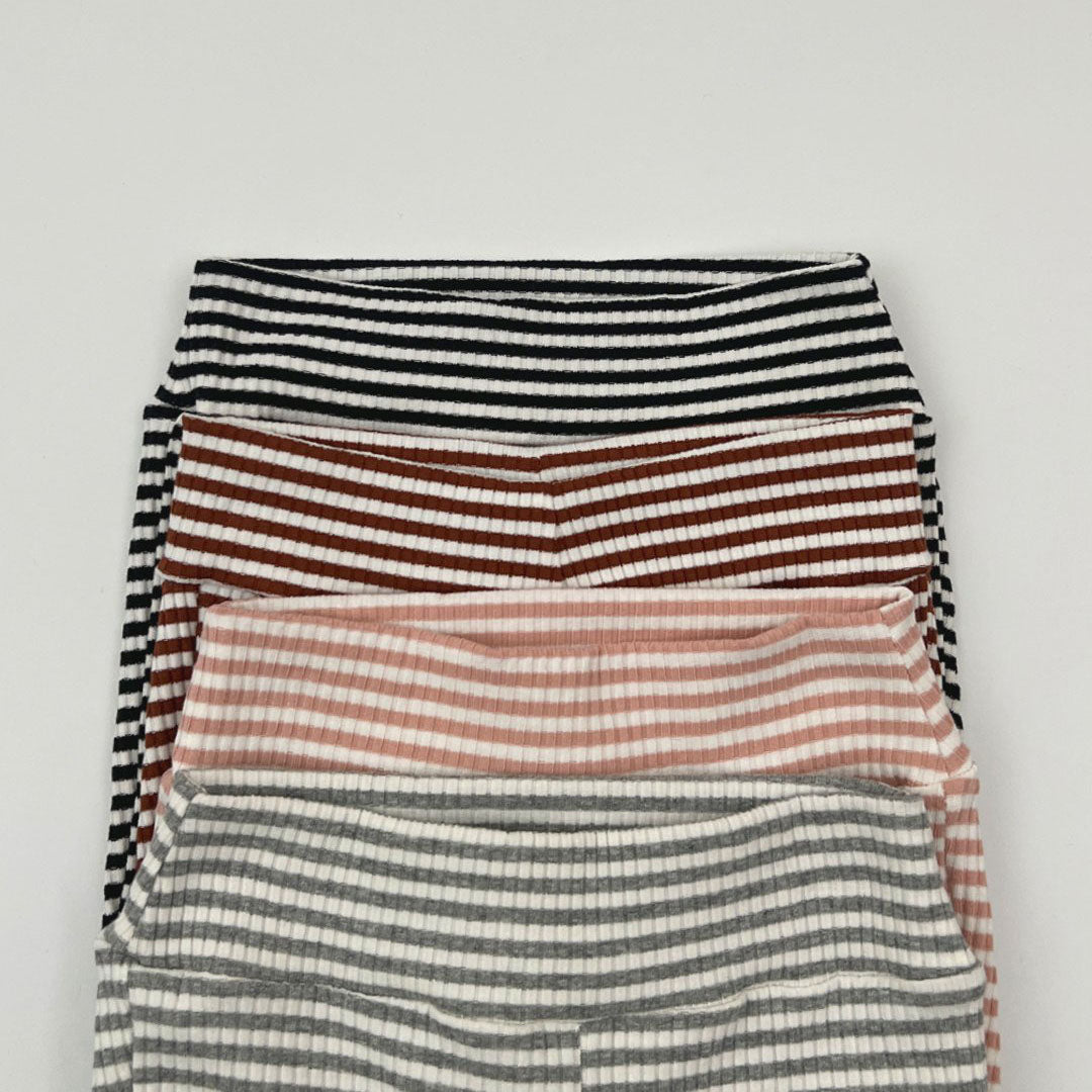 Kids F25 Stripe Ribbed Flare Pants (2 - 7y) - 4 Colors kids outfit