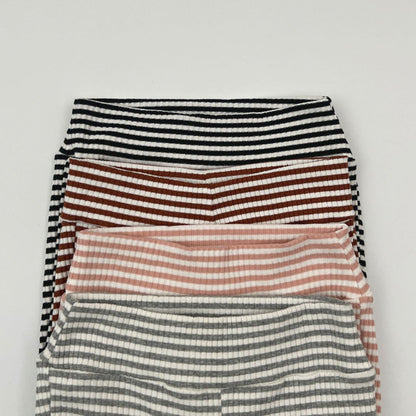 Kids F25 Stripe Ribbed Flare Pants (2 - 7y) - 4 Colors kids outfit