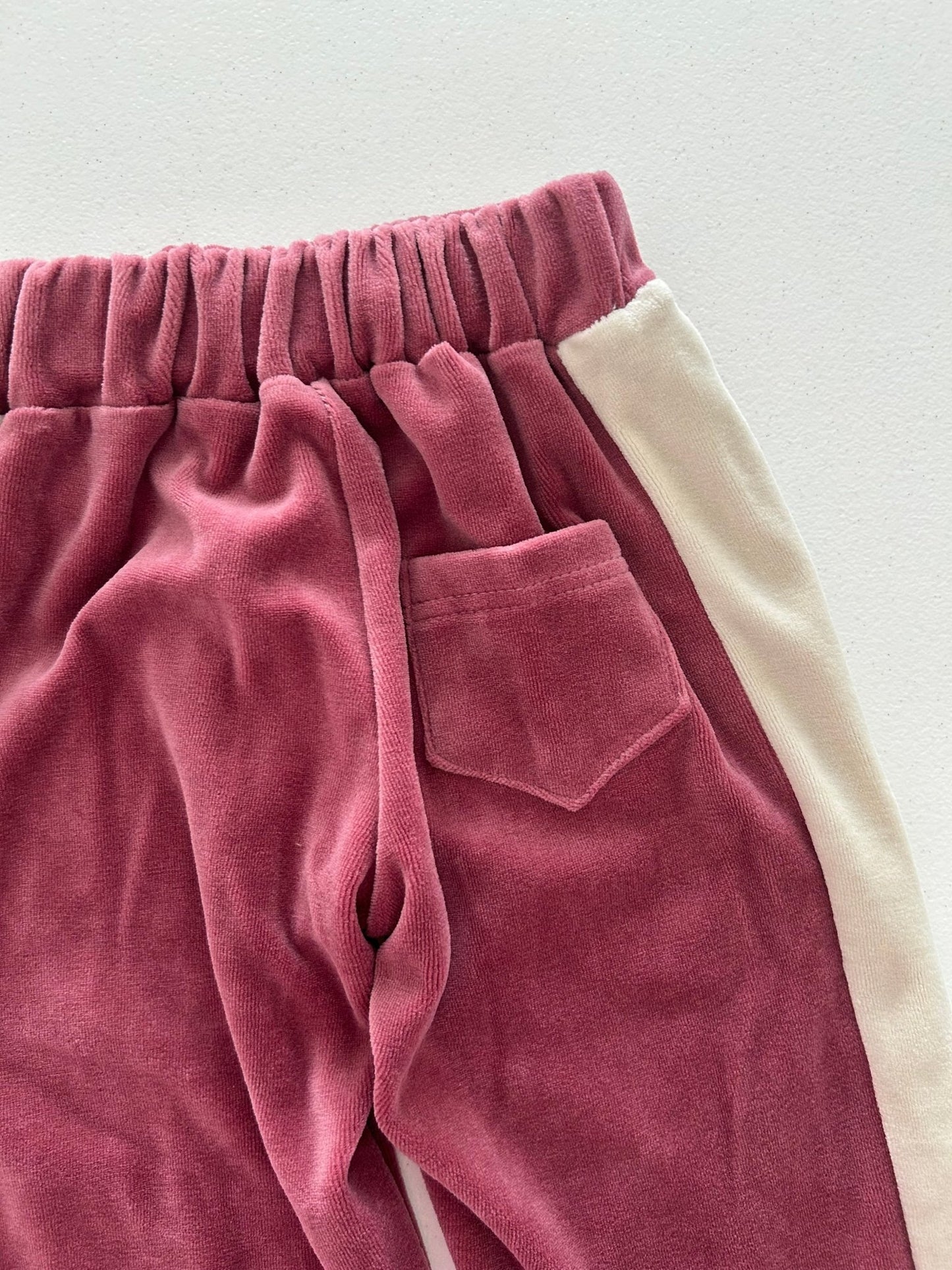 Kids F25 Velour Side Line Pull - on Pants (2 - 7y) - 2 Colors kids outfit