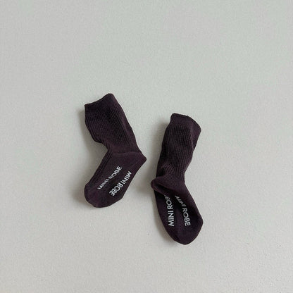 Kids F26 3pk Waffle Socks Set (10m-3y) kids outfit