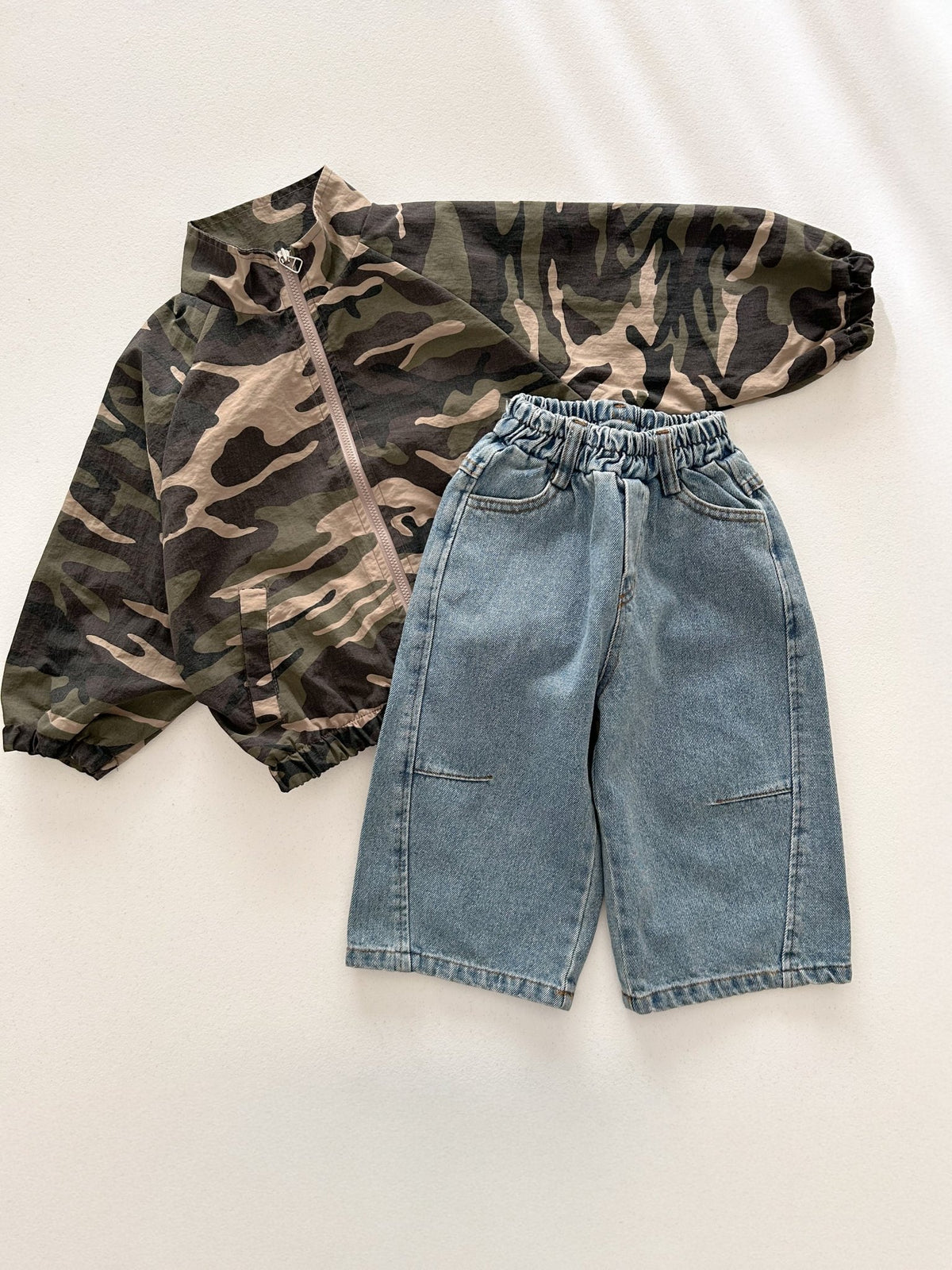 Kids F26 Camouflage Windbreak Jacket (18m-9y) - Beige kids outfit